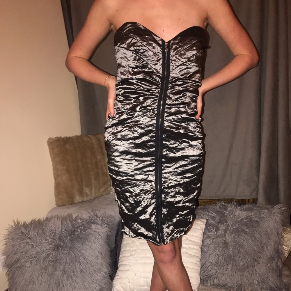 ⭐️NWT SteeleGrey NICOLE MILLER strapless dress (8)